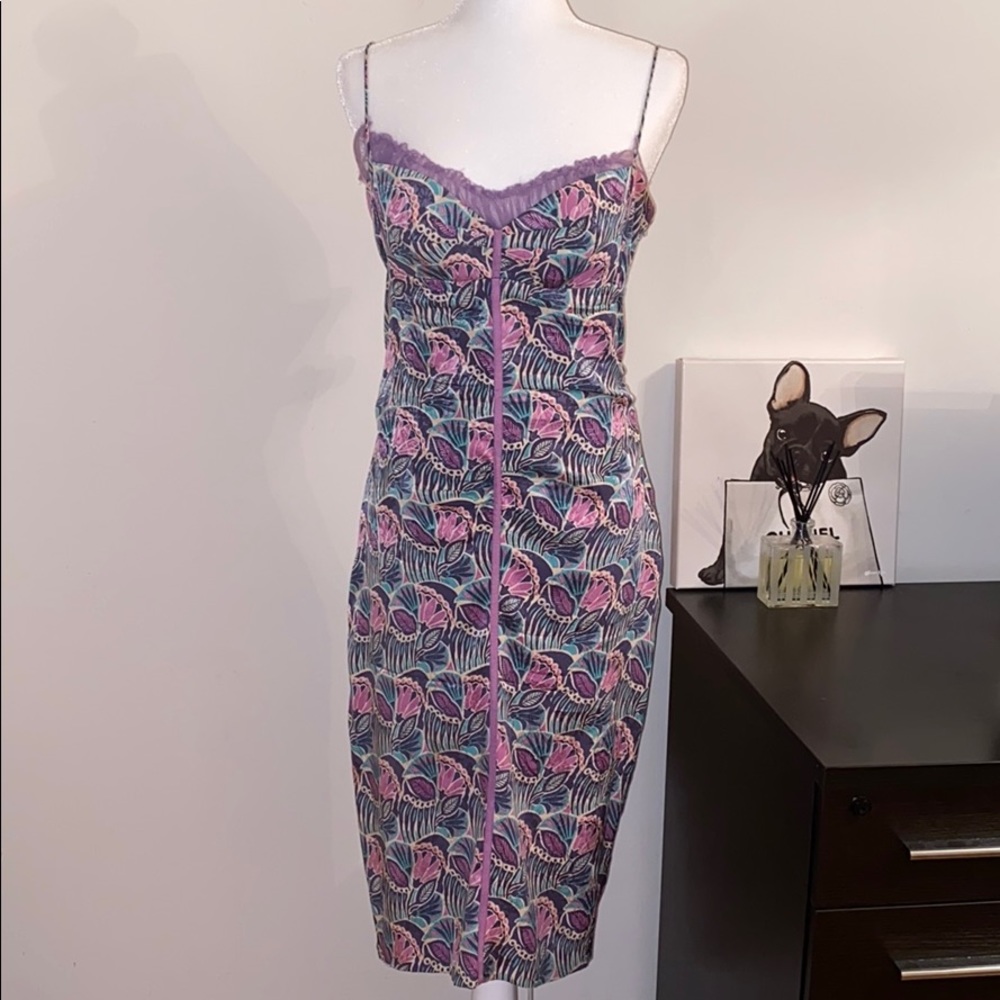 Vintage Silk Midi dress in size 8